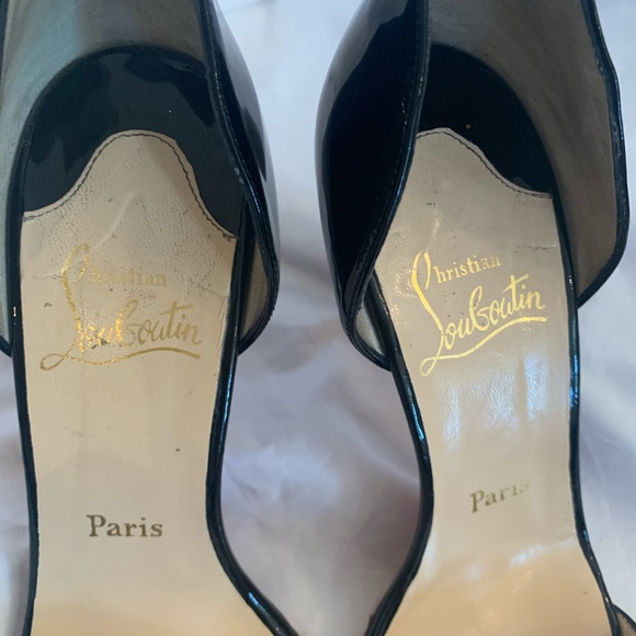 Christian Louboutin patent leather open toe heels - Picture 5 of 8